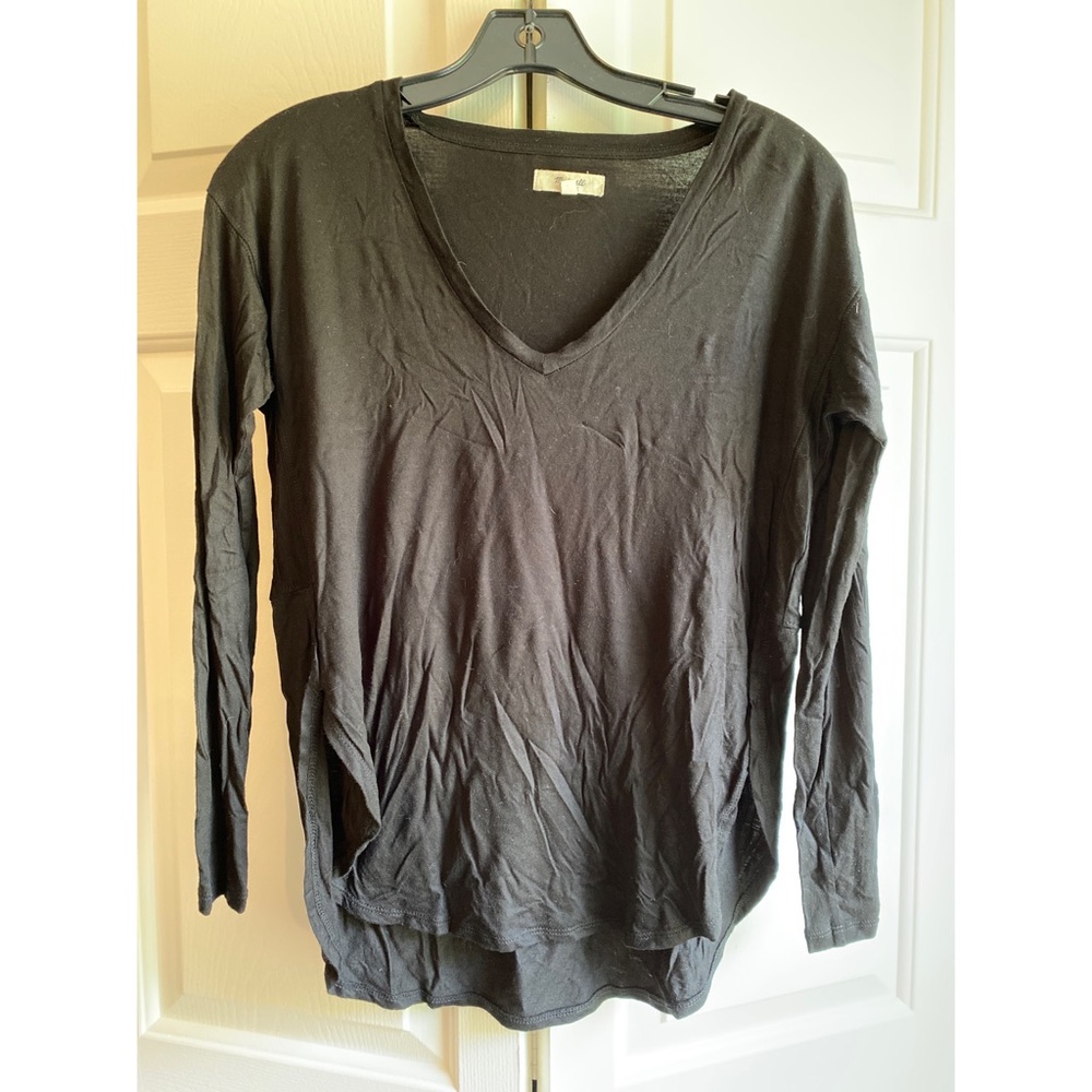 Madewell black, long sleeve shirt. XXS
